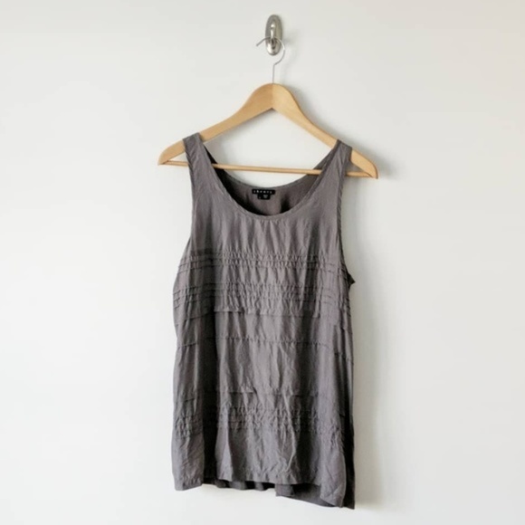Theory Tops - Theory Silk Ruffled Tank Womens Size L